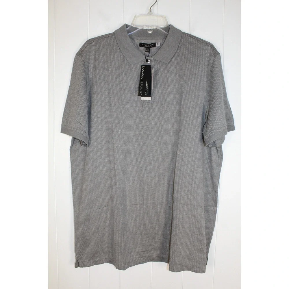 Banana‎ Republic Men's NWT Luxury Touch Performance Polo in Gray Size XL